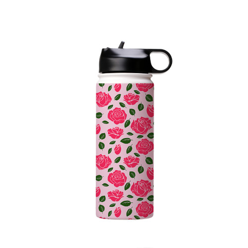 Rose Pattern Water Bottle By Artists Collection