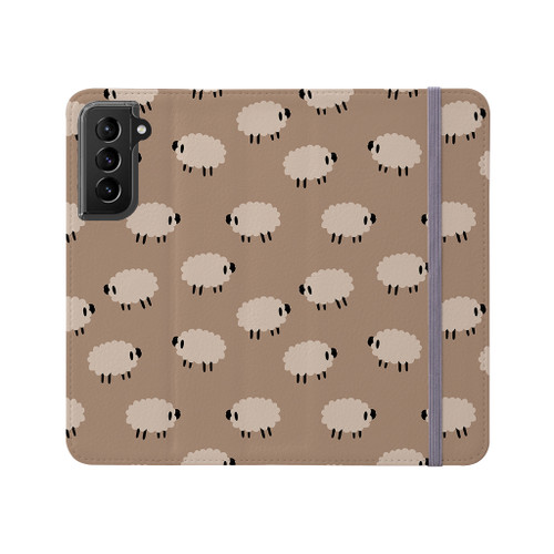 Sheep Pattern Samsung Folio Case By Artists Collection