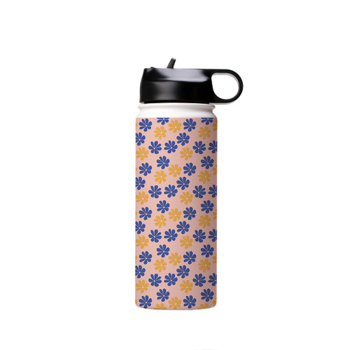 Simple Flower Pattern Water Bottle By Artists Collection