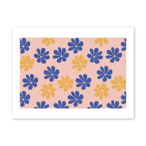 Simple Flower Pattern Art Print By Artists Collection
