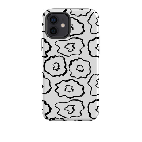 Simple White Flowers Pattern iPhone Tough Case By Artists Collection