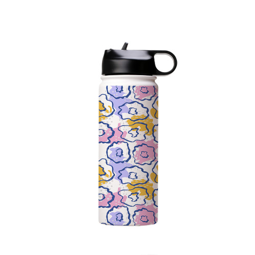 Simple Flower Light Pattern Water Bottle By Artists Collection
