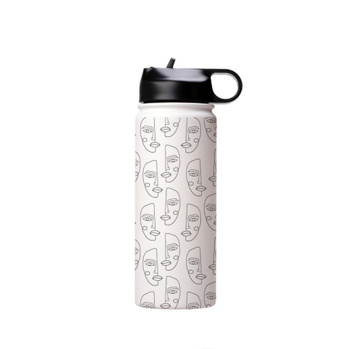 Simple Line  Pattern Water Bottle By Artists Collection
