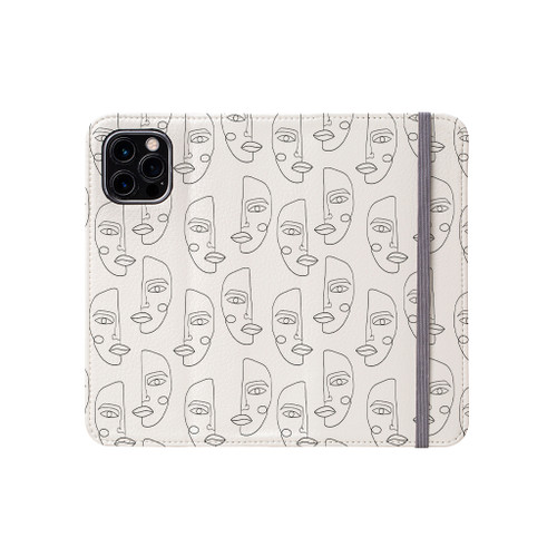 Simple Line  Pattern iPhone Folio Case By Artists Collection