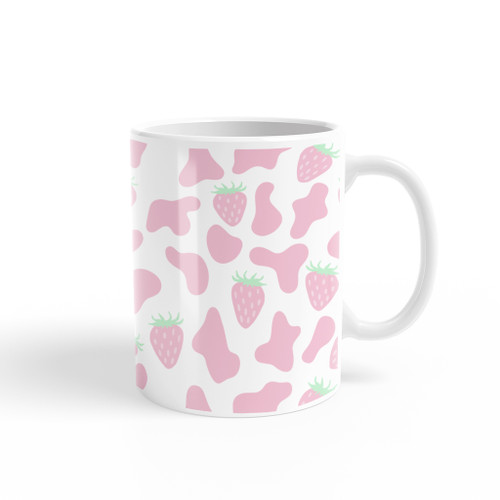 Strawberry Cow Pattern Coffee Mug By Artists Collection