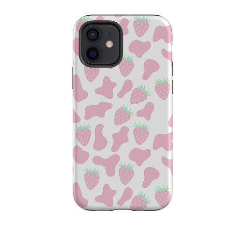 Strawberry Cow Pattern iPhone Tough Case By Artists Collection