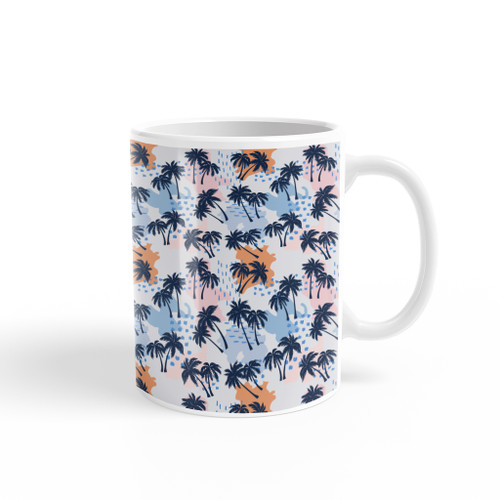 Summer Palm Trees Pattern Coffee Mug By Artists Collection