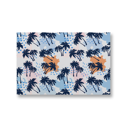 Summer Palm Trees Pattern Canvas Print By Artists Collection