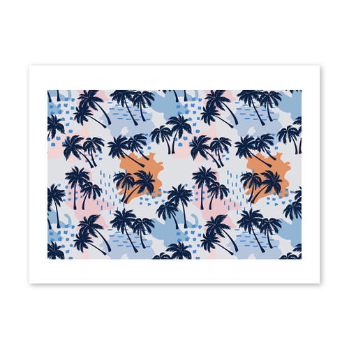 Summer Palm Trees Pattern Art Print By Artists Collection