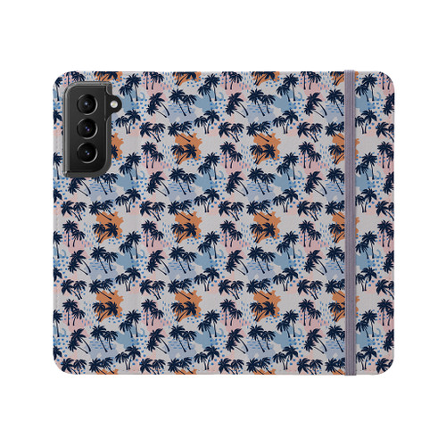 Summer Palm Trees Pattern Samsung Folio Case By Artists Collection