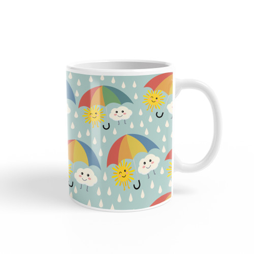 Sun And Cloud Pattern Coffee Mug By Artists Collection