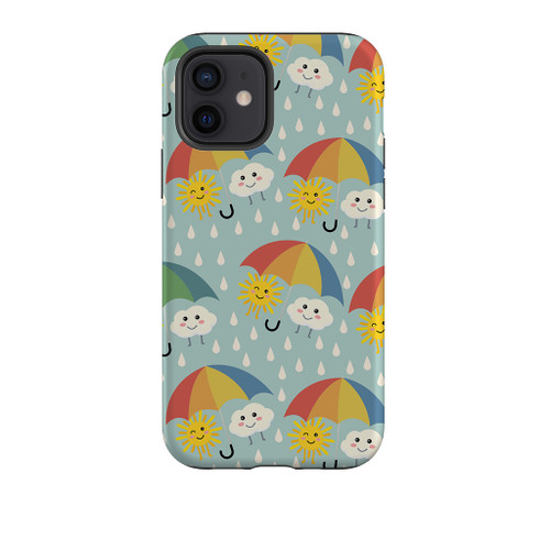 Sun And Cloud Pattern iPhone Tough Case By Artists Collection