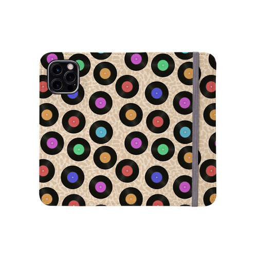 Vinyl Records Pattern iPhone Folio Case By Artists Collection