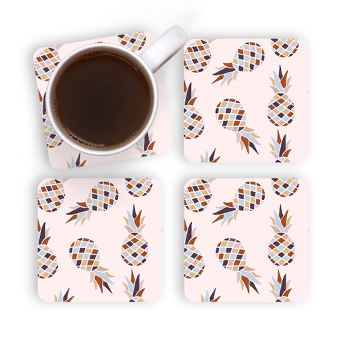 Abstract Pinapple Pattern Coaster Set By Artists Collection