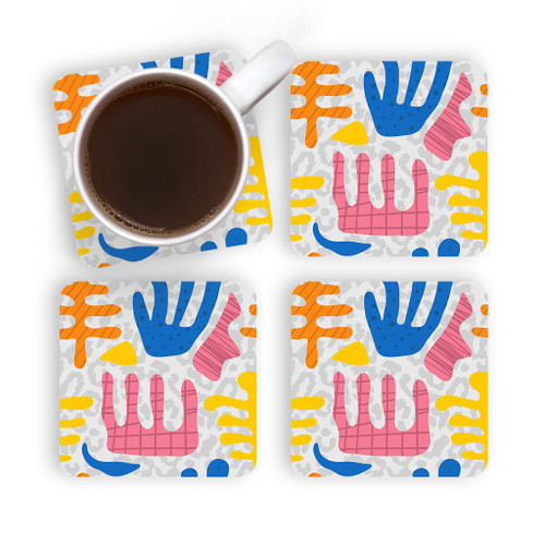 Colorful Abstract Pattern Coaster Set By Artists Collection