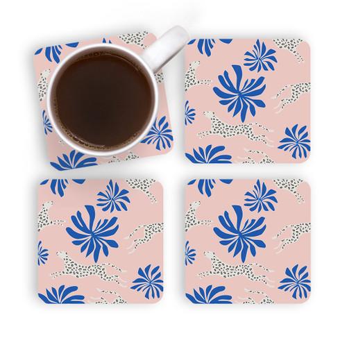 Modern Trendy Leopard Pattern Coaster Set By Artists Collection