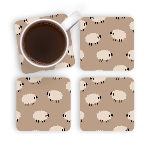 Sheep Pattern Coaster Set By Artists Collection