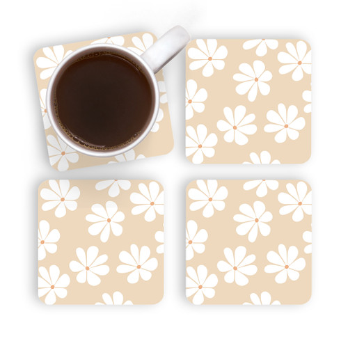 Simple Flowers Pattern Coaster Set By Artists Collection