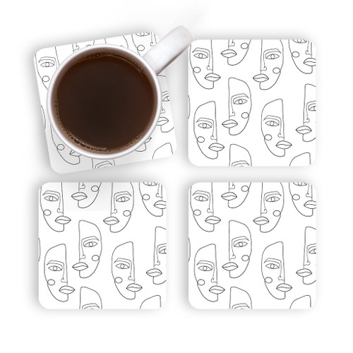 Simple Line  Pattern Coaster Set By Artists Collection