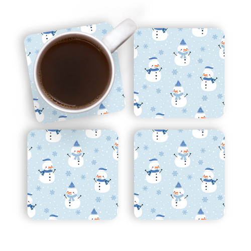 Snowman Pattern Coaster Set By Artists Collection