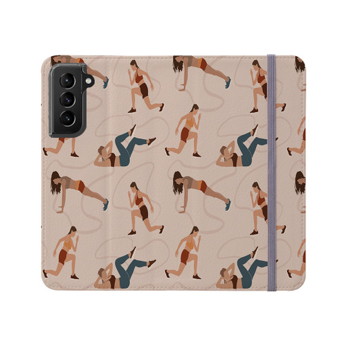 Workout Pattern Samsung Folio Case By Artists Collection