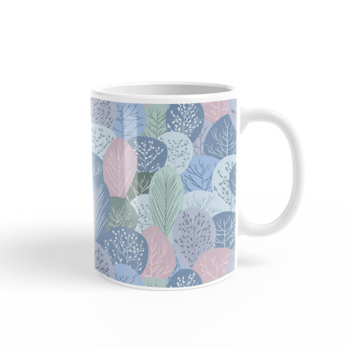 Winter Leaves Pattern Coffee Mug By Artists Collection