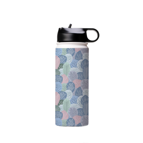 Winter Leaves Pattern Water Bottle By Artists Collection