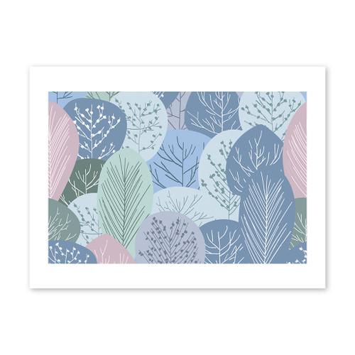 Winter Leaves Pattern Art Print By Artists Collection