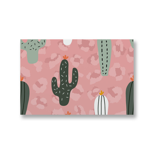 Wild Cacti Pattern Canvas Print By Artists Collection