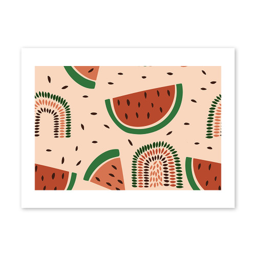 Watermelon Rainbows Pattern Art Print By Artists Collection
