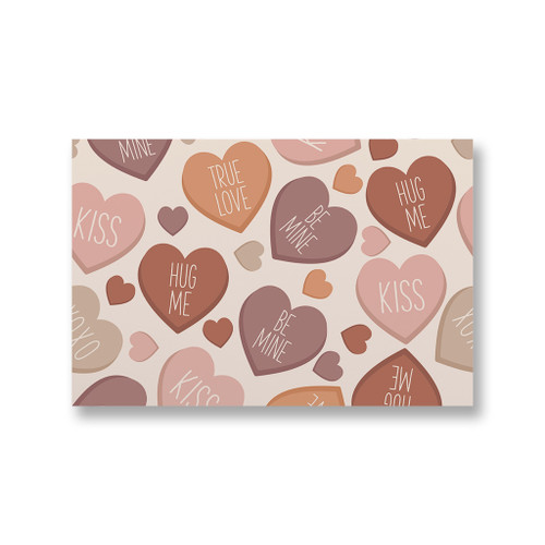 Valentines Hearts Pattern Canvas Print By Artists Collection