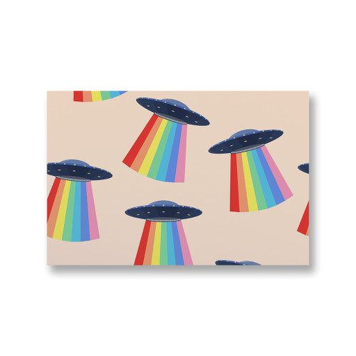 Ufo Pattern Canvas Print By Artists Collection