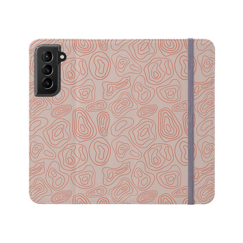 Topographic Map Pattern Samsung Folio Case By Artists Collection