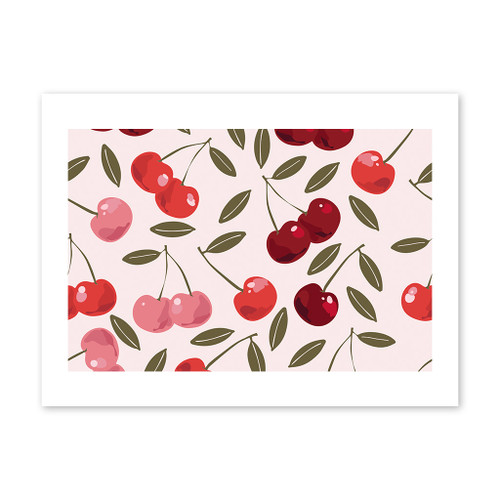 Sweet Cherry Pattern Art Print By Artists Collection
