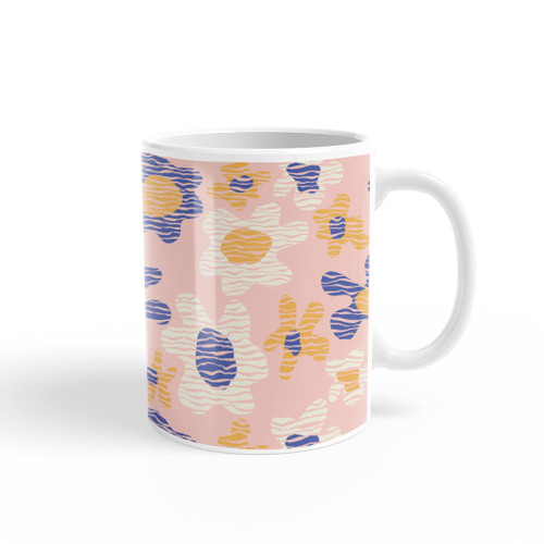 Summer Flower Lines Pattern Coffee Mug By Artists Collection