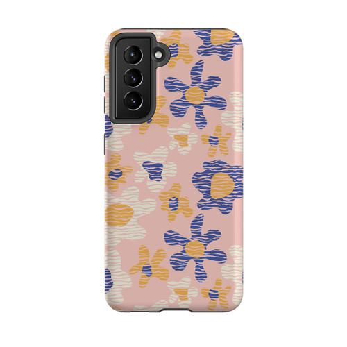 Summer Flower Lines Pattern Samsung Tough Case By Artists Collection