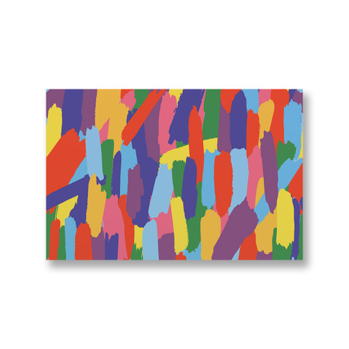 Rainbow Paint Strokes Pattern Canvas Print By Artists Collection