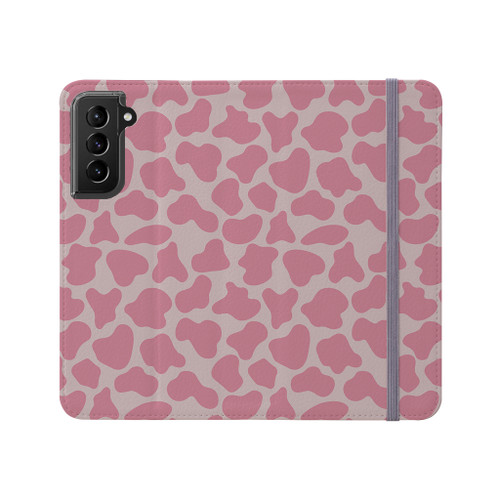 Pink Cow Pattern Samsung Folio Case By Artists Collection