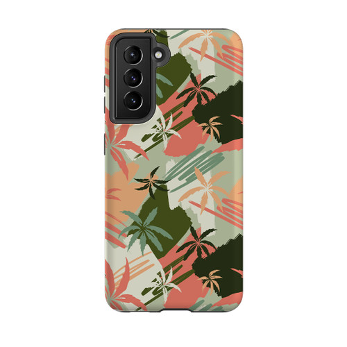 Palm Trees With Lines Pattern Samsung Tough Case By Artists Collection