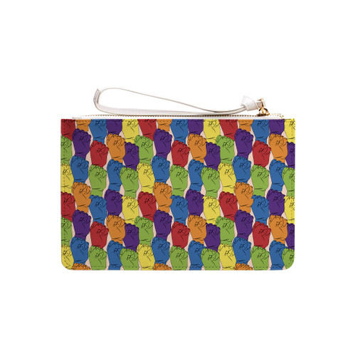 No Racism Pattern Clutch Bag By Artists Collection
