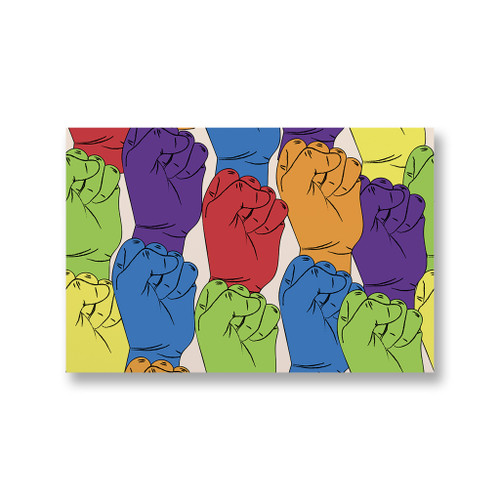 No Racism Pattern Canvas Print By Artists Collection