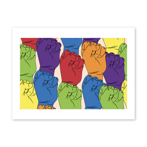 No Racism Pattern Art Print By Artists Collection