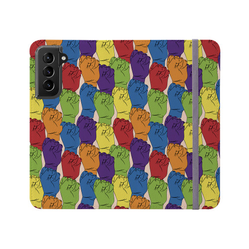 No Racism Pattern Samsung Folio Case By Artists Collection