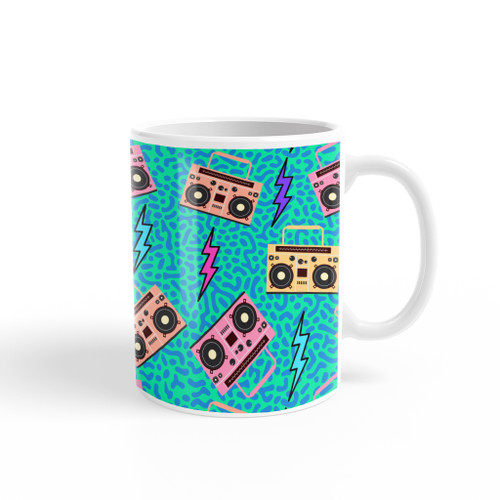 Neon Music Pattern Coffee Mug By Artists Collection