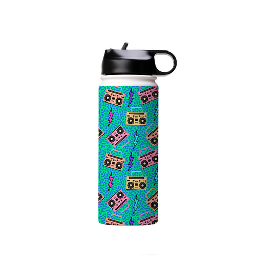 Neon Music Pattern Water Bottle By Artists Collection