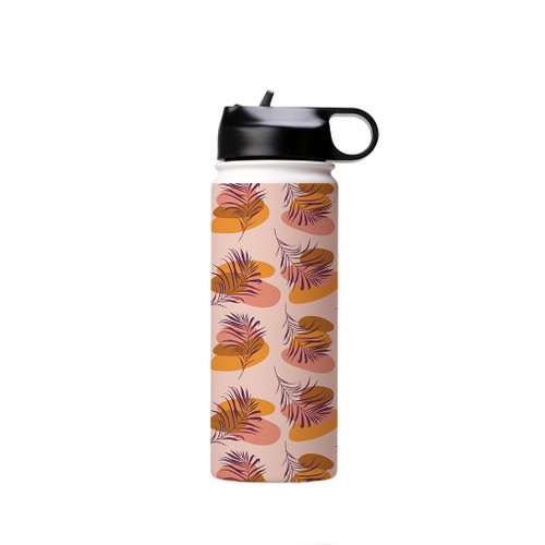 Modern Tropical Palm Leaf Pattern Water Bottle By Artists Collection