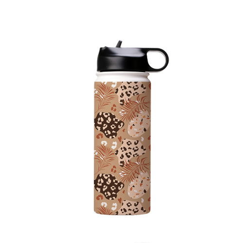 Modern Tropical Leopard Pattern Water Bottle By Artists Collection