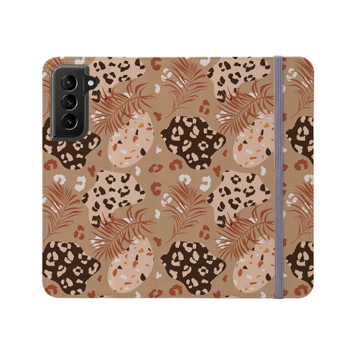 Modern Tropical Leopard Pattern Samsung Folio Case By Artists Collection