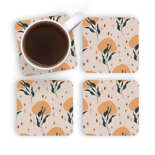 Modern Plant Pattern Coaster Set By Artists Collection