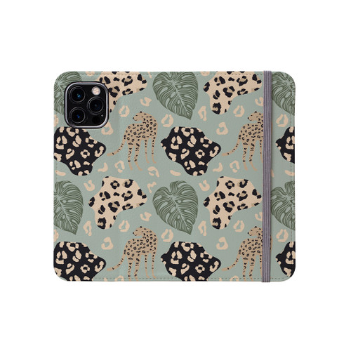 Modern Exotic Leopard Pattern iPhone Folio Case By Artists Collection